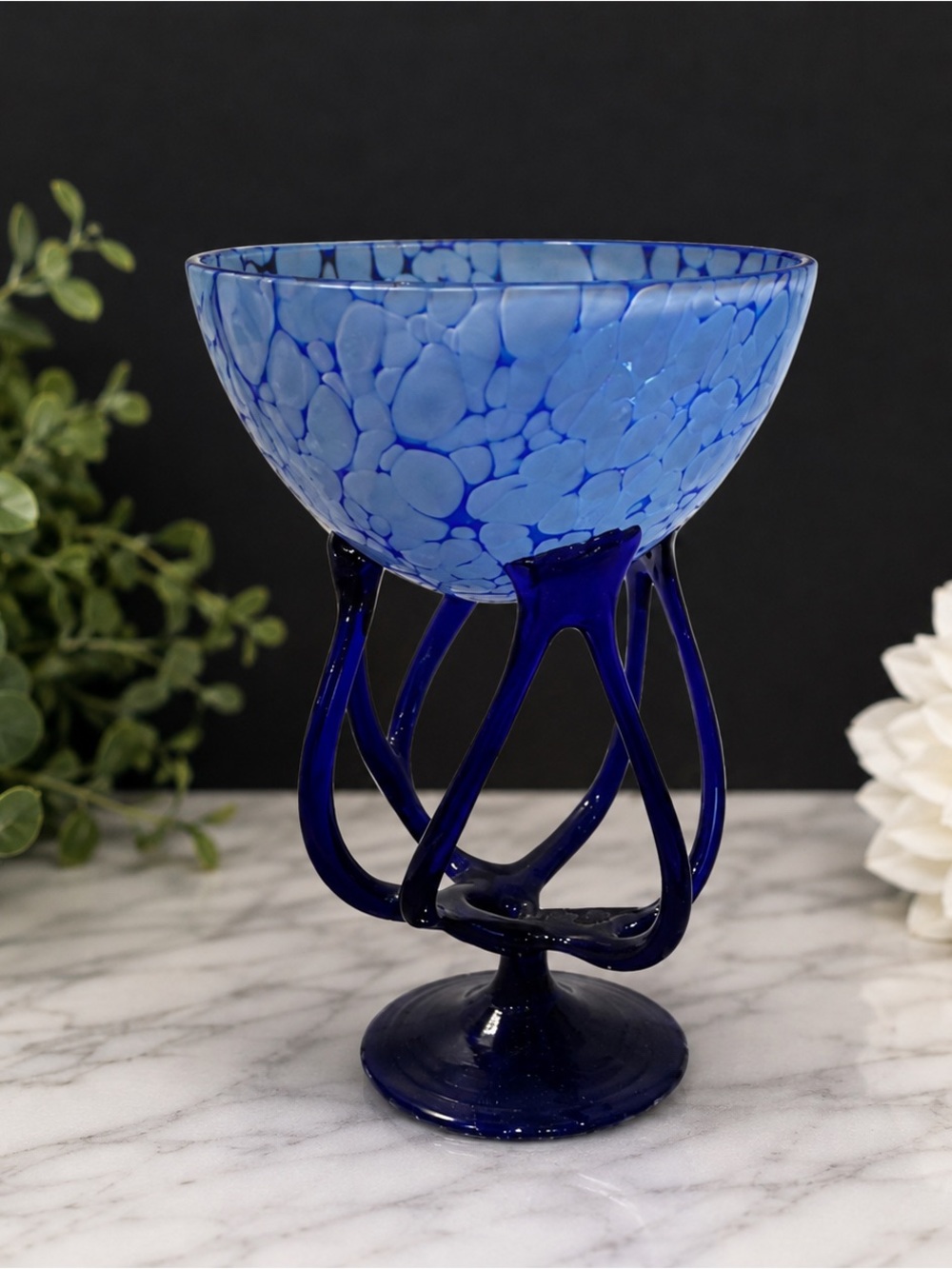 Vintage‎ Jozefina Krasnoyarsk Octopus Cobalt Blue Bowl